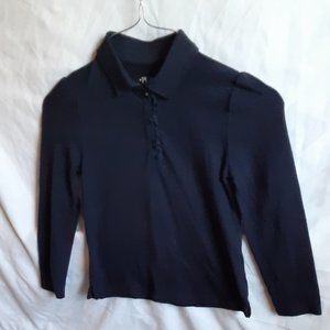 Children’s Place, Collared Navy Polo LongSl S 5/6